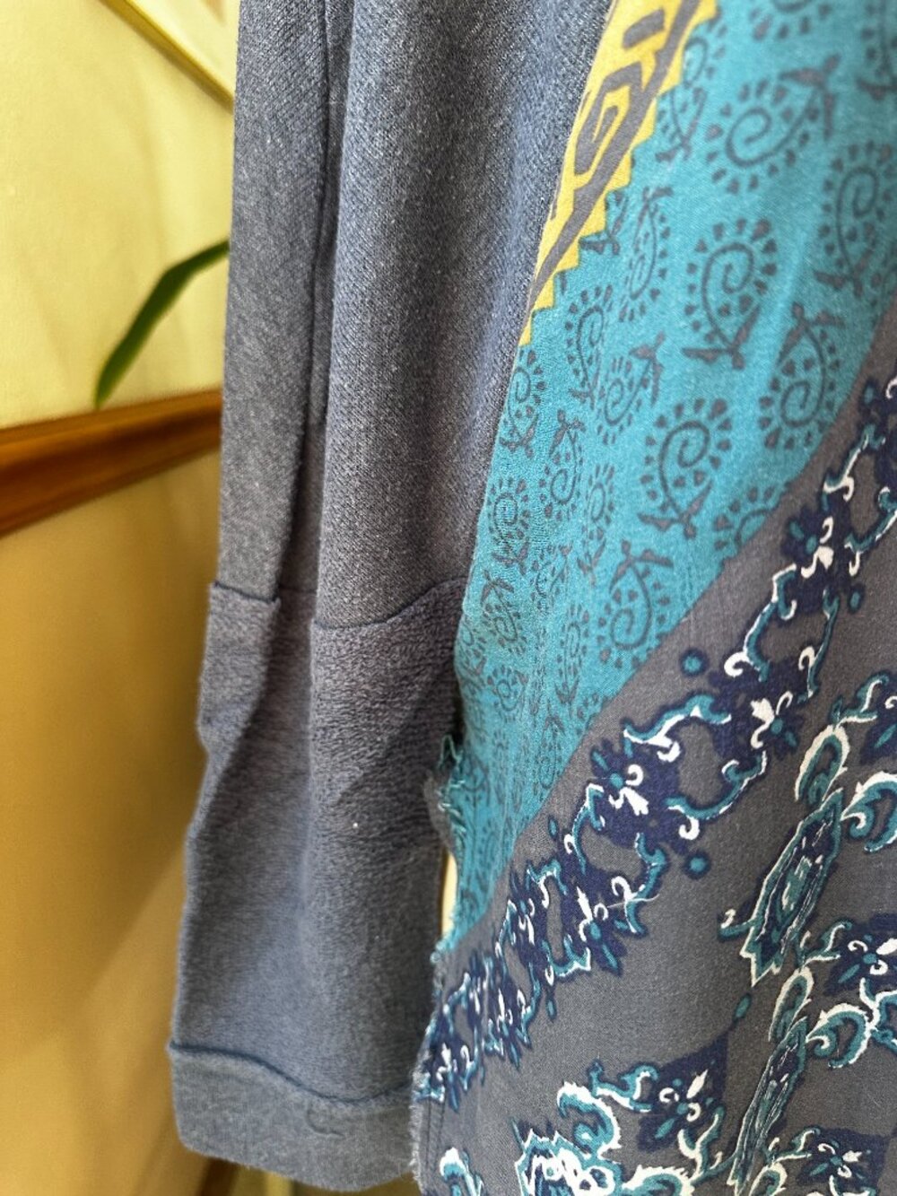 Free People Asymmetrical Raw Hem Oversized Pullover, Large - Picture 5 of 11